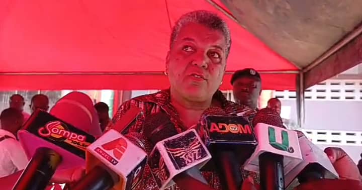 Awutu Senya West MP cuts sod for new 6 unit classroom block, delivers 1,080 dual desks to ease congestion