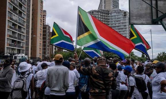 South Africans stages anti-foreigner protest