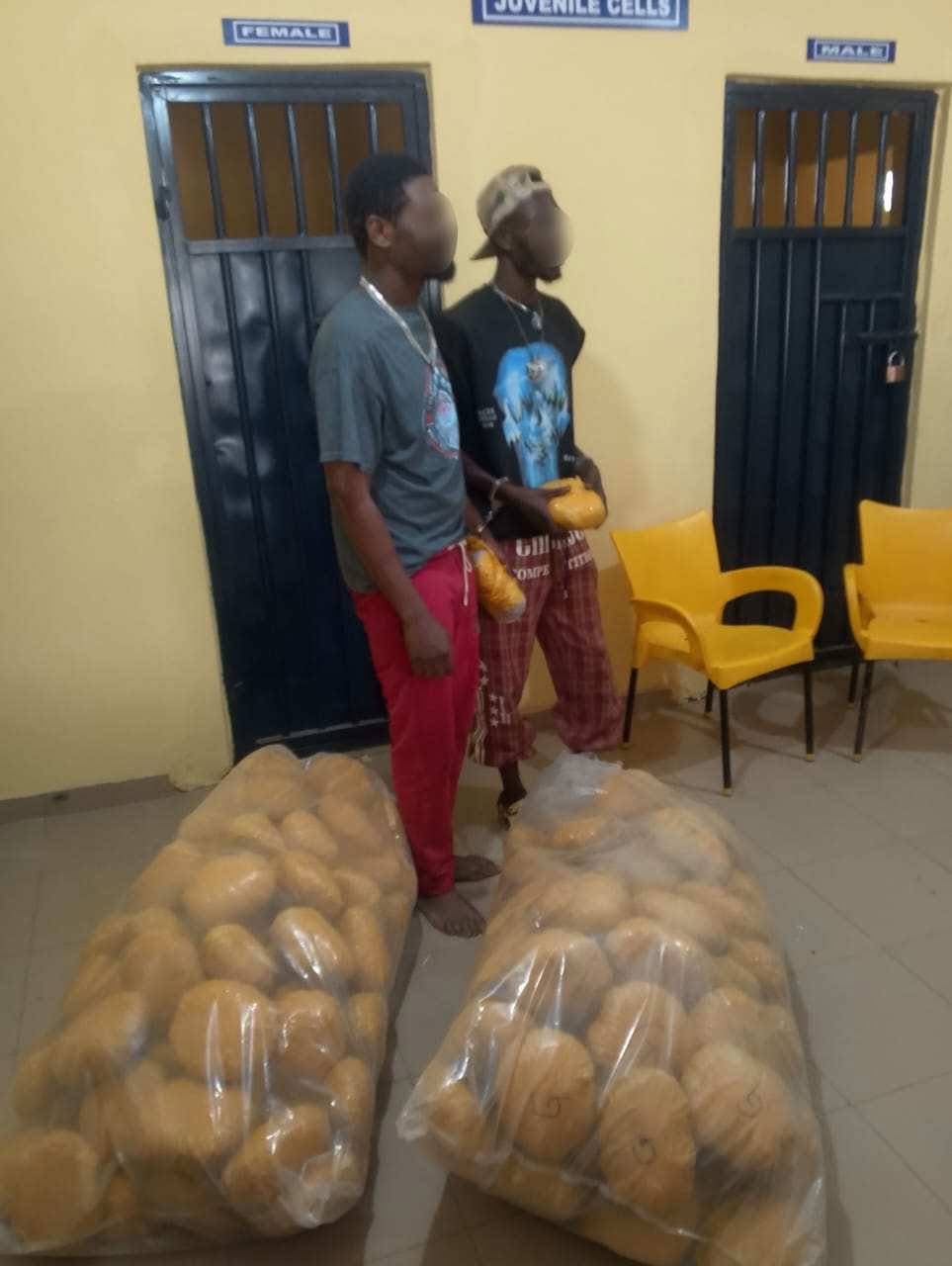 Kintampo: Two arrested with 166 parcels of suspected cannabis
