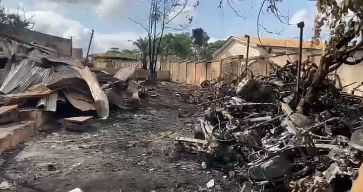 Fire guts fitting shops in Kumasi: Over 100 motorcycles, 10 cars, and 15 containers destroyed