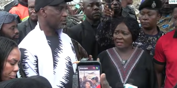 Vice President visits Avenor collapse scene as one dead, two still trapped under debris