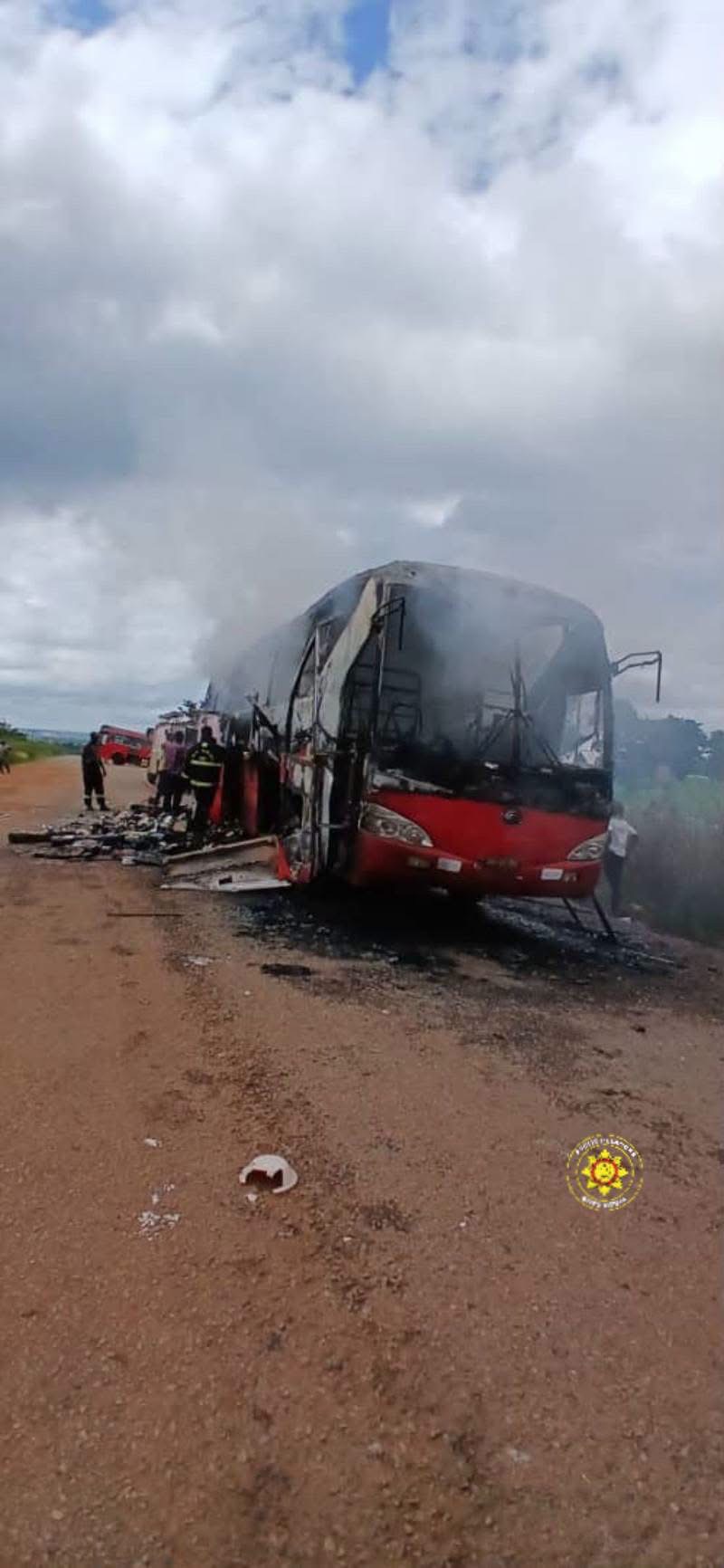GNFS extinguishes Yutong bus fire in Savannah Region